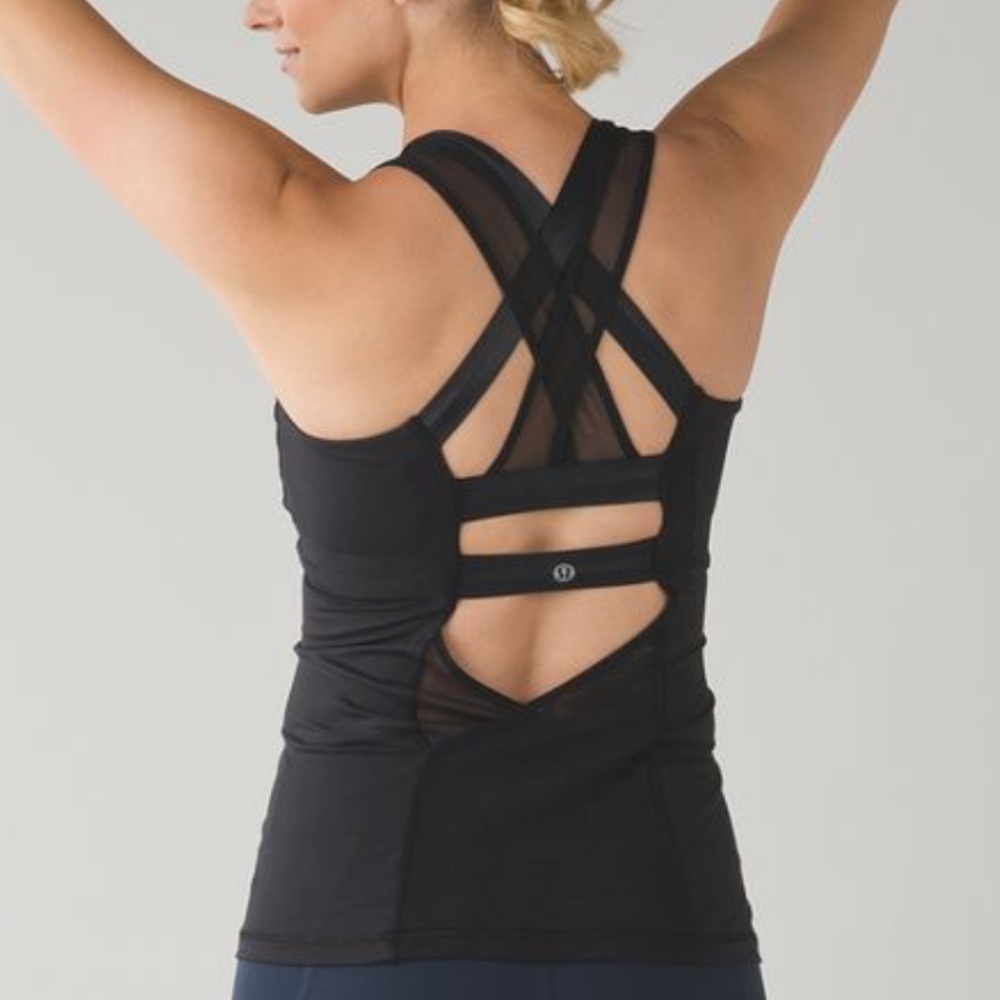 Lululemon Black Mesh Tank - 4